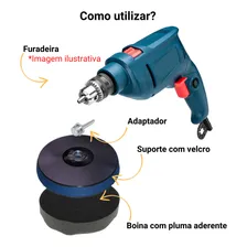Kit Polimento - Boinas De Espumas + Suporte 4 Polegadas Foto mini  3