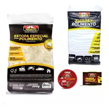 Kit Polimento Massa Polir N2, Cera, Estopa E Algodão Proauto Cor Incolor Foto mini 1