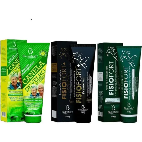 Kit Pomada Canela De Velho + Fisiofort Premium + Fisiofort Foto 1