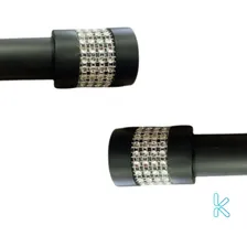 Kit Ponteira Para Varão Cortina 28mm Strass Alumínio Par Cor Preto Foto mini  2