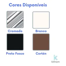 Kit Ponteira Para Varão Cortina 28mm Strass Alumínio Par Cor Preto Foto mini 4