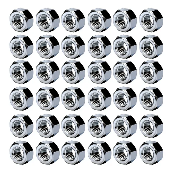 Kit Porca Sextavada 5mm Aço Carbono Zincado 500un M5 - 0,80 Foto 1