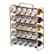 Kit Porta 50 Cápsulas Nespresso + Suporte Sachês Rosé Gold Cor Branco Foto mini 2