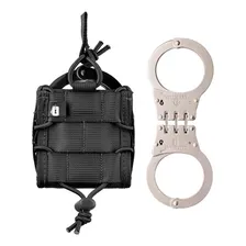 Kit Porta-algemas Locked + Algema Dobradiça Invictus Cor Preto/prata Foto mini 1