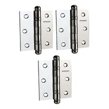 Kit Porta C/3 Dobradiça Pado Rolamento Aço Cromado 3025 Acr Foto mini 1