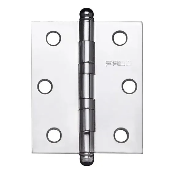 Kit Porta C/3 Dobradiça Pado Rolamento Aço Cromado 3530 Acr Foto 1