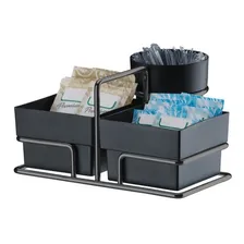 Kit Porta Cápsulas 3 Corações Guardanapos Saches Onix Preto Foto mini 3