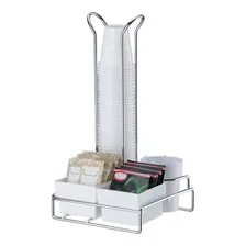 Kit Porta Cápsulas Café Três Corações + Suporte Sachês Copos Cor Branco Foto mini  3