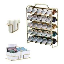 Kit Porta CĂĄpsulas Nespresso Guardanapo SachĂȘ Dourado Future Foto mini 1