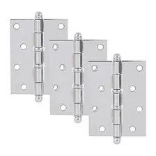 Kit Porta Cartela 3 Dobradiças Cromada Bola/anel União 4x3 Foto mini 2