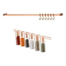 Kit Porta Condimentos Temperos + Barra 45cm Rose Gold Future Foto mini 1