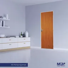 Kit Porta De Madeira Lisa 215cmx75cm Melamínico Mgm Fhwt Foto mini 1