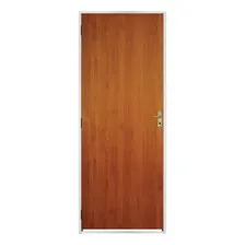 Kit Porta De Madeira Lisa Açomad Mgm 217cmx65cm Fdwt Cor Mogno Foto mini 2