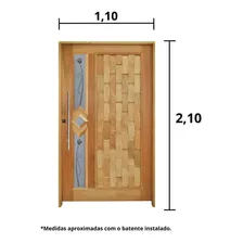 Kit Porta De Madeira Pivotante 210x110cm Batente 14cm Foto mini  3