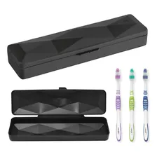Kit Porta Escova De Dente Estojo Portátil Preto Com Escova Foto  mini 1