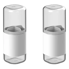 Kit Porta Escovas 2 Peças Dual Ou Banheiro Lavabo Cor Branco Foto  mini 1