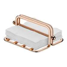 Kit Porta Guardanapos Com Peso + Porta Sachês 1156 Rosé Gold Foto mini  2