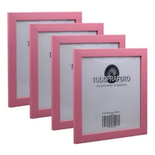Kit Porta Retrato Decorativo Rosa BebĂȘ 20x20 - 4 Unidades Foto mini 4