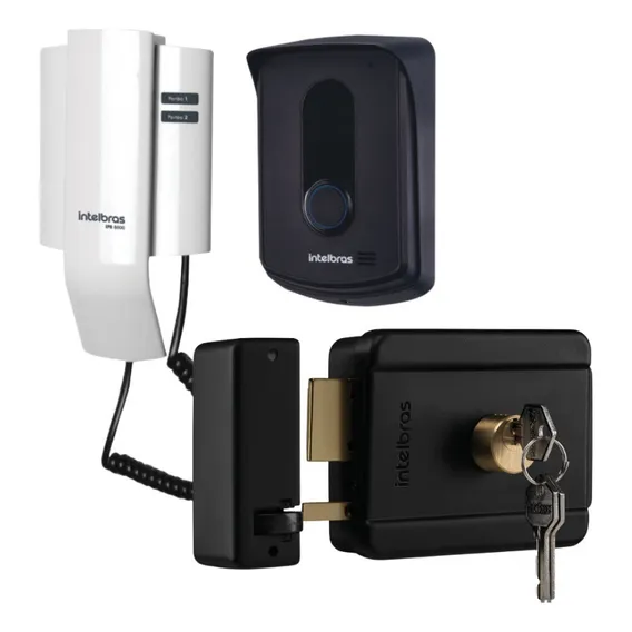 Kit Porteiro Interfone Ipr8010 + Fechadura Fx500 Intelbras Foto 1