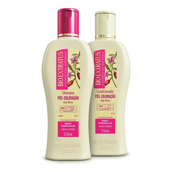 Kit Pós-coloração 250ml Shampoo E Condicionador Bio Extratus Foto 1