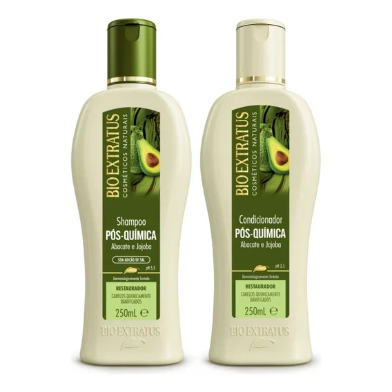 Kit P贸s-qu铆mica Shampoo E Condicionador - 250ml Foto 1
