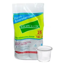 Kit Pote C/ Tampa 140ml - Cx. 1000 Unidades (40x25) Cor Cristal Foto mini 1