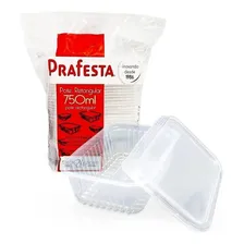 Kit Pote Com Tampa 350 Retangular Prafesta 48 Un Foto mini 1