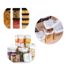 Kit Potes Mantimentos Alimento Hermético Acrílico 7 Foto  mini 1