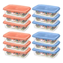 Kit Potes Plastico 12 Sanremo 785ml Freezer Microondas Cor Sortido Foto  mini 1