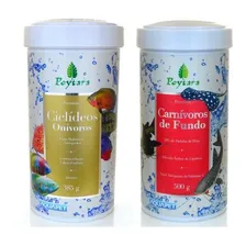 Kit Poytara Ciclídeo Onívoro 385g + Carnívoro De Fundo 500g Foto  mini 1