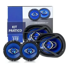 Kit Pratico Facil Hurricane 6 + 6x9 310w Falante Quadriaxial Cor Azul Foto mini 1