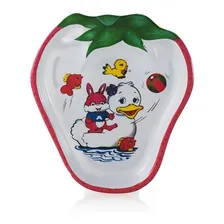Kit Prato Alimentação Bebe Infantil Melamina - 5 Peças Cor Morango Oceano Personagem Peixes Foto mini 4