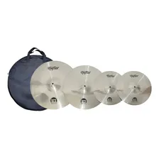 Kit Pratos Para Bateria Red Foot Bcs Chimbal Ataque Condução Cor Prateado Foto  mini 1