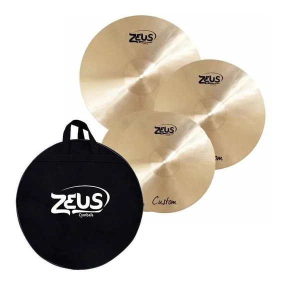 Kit Pratos Zeus Custom Set C 14,16,20 Hihat Crash Ride C/bag Foto 1