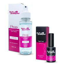 Kit Prep Spray 120ml + Top Coat Finalizador Alto Brilho 10ml Foto mini 2