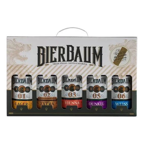 Kit Presente Cerveja Artesanal Bierbaum Maleta Com 5 Estilos Foto 1
