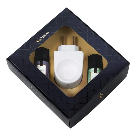 Kit Presente Difusor Aromatizador Porcelana Via Aroma Foto 1
