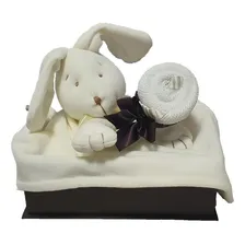 Kit Presente Para BebĂȘ Naninha Coelho Unissex Personalizada Foto mini 2