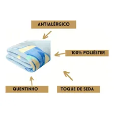 Kit Presente Recem Nascido Toalha Pano Boca E Cobertor Azul Foto mini 4