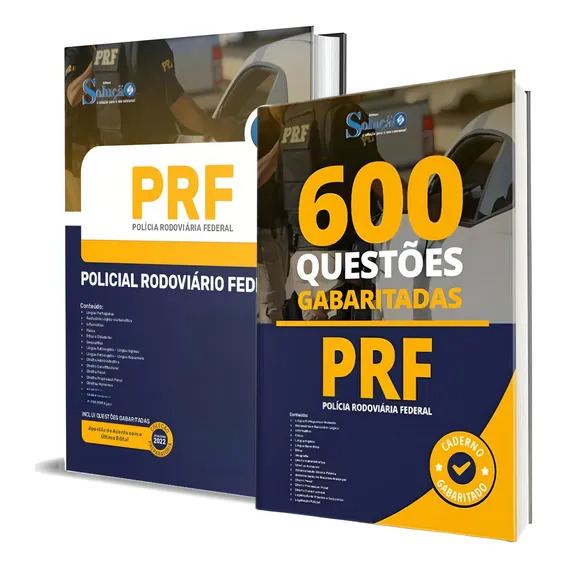 Kit Prf Apostila Policial Rodoviário Federal Atualizada 2022 + 600 Questões Gabaritadas, De Professores Especializados. Editora Solução Concursos, Capa Mole, Edição Oficial Em Português, 2022 Foto 1