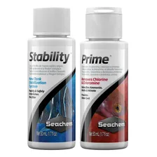 Kit Prime E Stability Seachem Ciclagem Aquários 50ml Foto  mini 1