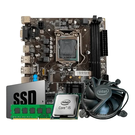 Kit Processador I5 2400 Placa Mae H61 + Ram 8gb + Ssd 240gb Foto 1