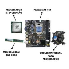 Kit Processador I5 3470 + Placa H61 1155 + 8gb Ddr3 1600mhz Foto mini 2