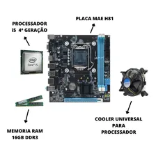 Kit Processador I5 4570 + Placa H81 1155 +16gb Ddr3 1600mhz Foto mini 4