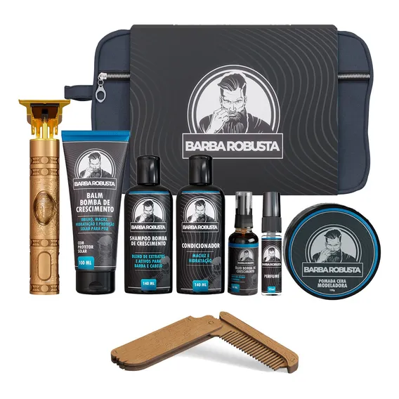 Kit Produtos Barba Óleo Shampoo Condicionador Balm Cera Foto 1