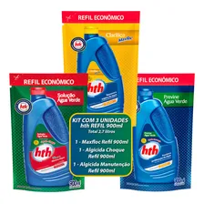 Kit Produtos Piscina Clarificante Algicida Manutenção Choque Foto mini 1