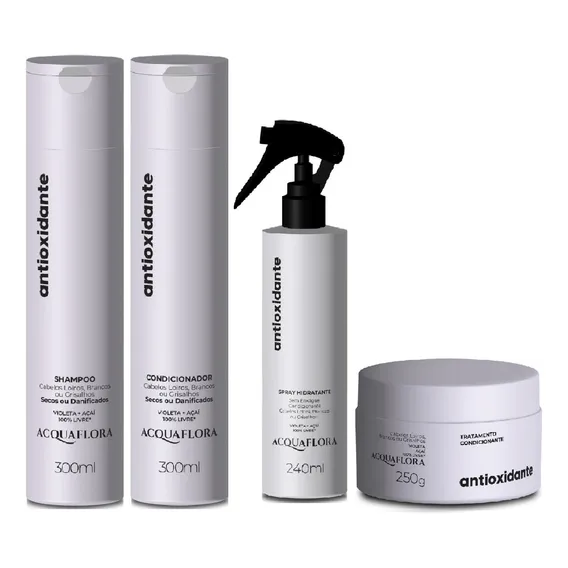 Kit Profissional Acquaflora Antioxidante Cabelos Secos Foto 1