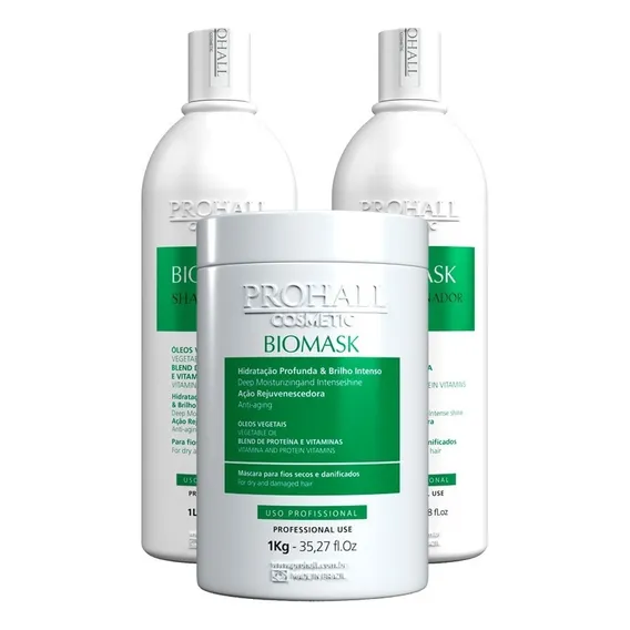 Kit Profissional De Ultra Hidratação Biomask Prohall Foto 1