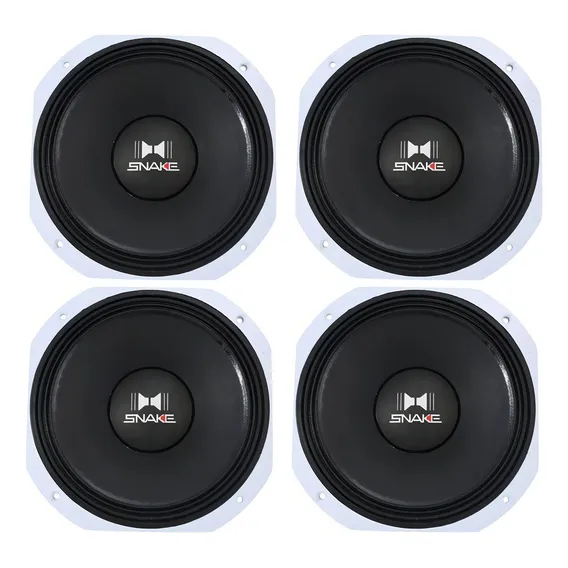 Kit Profissional Snake 04 Woofer Esx408 8 Pol 200w Rms Cor Branco Foto 1