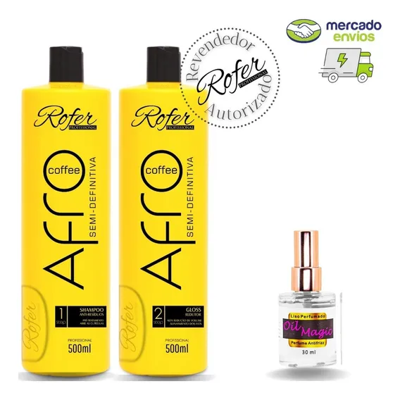 Kit Progressiva Afro Rofer Alisa Crespos Afros 100% + Foto 1